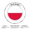 Poland Flag Retro Street Hanging Signs Wall Art Decor Aluminum Metal Round Tin Sign Chic Style Rust Free Weatherproof Patriotic Metal Wreath Signs Poland for Farmhouse Living Room Restaurants 15x15in view 3