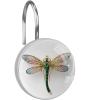 wooford Dragonfly Gemstone 12PCS Rustproof Stainless Steel Shower Curtain Hooks, Shower Curtain Rings - Shower Hooks for Curtain Shower Rings, 3.7x3.7cm view 1