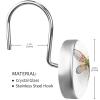 wooford Dragonfly Gemstone 12PCS Rustproof Stainless Steel Shower Curtain Hooks, Shower Curtain Rings - Shower Hooks for Curtain Shower Rings, 3.7x3.7cm view 3