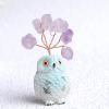 1PC Owl Natural Amethyst Lucky Tree Crystal Quartz Lovely Figurine Mineral Ornaments Home Decor Stone Collection Gifts,olw1,2pc view 1
