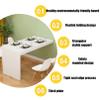 HORV Folding Dining Table Laundry Table Wall Mounted Fold Up Convertible Desk MDF Floating Desk Computer Table Drop-Leaf Desk Workbench Space Saving for Office, Bedroom, Kitchen, Living Room view 4