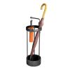 SENNIAN Black Metal Umbrella Stand Rack, Modern Entry Hallway Umbrellas Holder Organizer for Storage Walking Sticks Canes, Japanese Style, Stable view 1