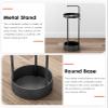 SENNIAN Black Metal Umbrella Stand Rack, Modern Entry Hallway Umbrellas Holder Organizer for Storage Walking Sticks Canes, Japanese Style, Stable view 3