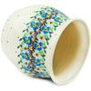 Polmedia Polish Pottery Utensil Jar UNIKAT - Sweet Blooms Pattern Handmade in Boleslawiec Poland + Certificate of Authenticity view 2