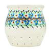 Polmedia Polish Pottery Utensil Jar UNIKAT - Sweet Blooms Pattern Handmade in Boleslawiec Poland + Certificate of Authenticity view 3