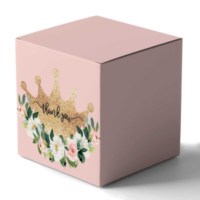 Inkdotpot Paper Box - Mini Favor Box For Baby Shower 4x4x4 Inches Paper Gift Boxes, Candy Paper Box For Party Favors, Baby Shower Unicorn,Girl Theme- Pack Of 20-a