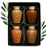 Metallic Wooden Print Small Urns for Human Ashes Keepsake - Mini Urn for Ashes Adult Male & Female - Keepsake Urns Set - Honor Your Loved One with Funeral Memorial Urn (Wooden, Set of 4) view 1
