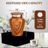 Metallic Wooden Print Small Urns for Human Ashes Keepsake - Mini Urn for Ashes Adult Male & Female - Keepsake Urns Set - Honor Your Loved One with Funeral Memorial Urn (Wooden, Set of 4) view 3