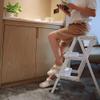 Wooden Folding Step Ladder Folding Step Stool for Adults & Kids Kitchen Ladders Small Foot Stools Portable Shoe Bench/Flower Rack Durable view 2