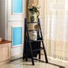 4 Steps Closet Step Stools, Wooden Folding Step Stool Portable Ladder Chair Multifunction Stepladder for Bedroom Closet Bedroom Step Stool view 4