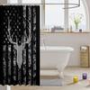 Kids Camo American Flag Shower Curtains,Deer Antlers Silhouette Animal Bathroom Curtains,Girls Boys Adults Xmas/Bedroom Decor,Rustic Retro Black Grey Waterproof Curtains,12 Hooks Suits,72" W x 72" L view 3
