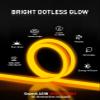Shine Decor LED Rope Lights AC 120V, Connectable & Cuttable Dotless 120LEDs/M Eco Neon Strip Lighting, ETL IP65 Waterproof & Weather-Resistant for Home Commercial, 8x16mm, Gold, 65.6FT view 2