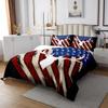 American Flag Retro Bedspread Twin Size,Deer Antlers Animal Quilted Coverlet,Boys Adults Xmas/Bedroom Decor,Red Blue Stars Striped Coverlet Set,Rustic Hunting Farmhouse Bedding Quilt,1 Pillowcase view 3