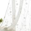 2 Panels Beige Voile Sheer Curtains for Brdroom,Solid Elegant Embroidery Pattern Sunlight-filtering Sheer Curtain for Living Room Dining Room,Rod Pocket Top Sheer Panels,Each Panel W60''x L72'' view 2