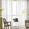 Grey Vertical Striped Sheer Curtains 96 Inch,Rod Pocket Voile Drapes for Bedroom,Living Room,Semi Crinkle Voile Window Treament Curtain Panels for Patio,Parlor,Yard,Villa,2 Panels,Each W50''x L96'' view 4