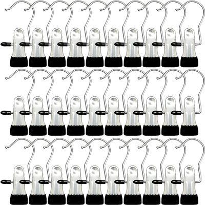 Boot Hangers for Closet, 100 Pack Hanging Clips Hook Clothes Pins for Laundry, Hanger Clips Towel Clips Boot Organizer for Home and Travel, Clothespins Clip Hangers for Pants Hats Socks Gloves