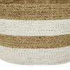 CosmoLiving by Cosmopolitan Seagrass Handmade Two Toned Storage Basket with Handles, Set of 3 19", 16", 13"W, Brown view 4