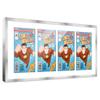 Poster Palooza Comic Book Frame Wall Display with Mat for 4 Bronze Age Comics Published Between 1970 and 1985 - Silver Comic Frame for 7.25x10.5 Comics view 1