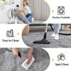 KIXINWA Round Rug for Bedroom, 5x5 Fluffy Soft Circle Area Rugs for Living Room, Washable Plush Shaggy Indoor Floor Bedside Kids Girls Nursery Room Circular Carpet, Home Decor Aesthetic, Grey view 3