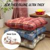 16x16 Square Dining Chair Cushions Set Of 6, Kitchen Seat Cushions Square, 3.2in Extra Thick Chair Pads Anti-Deformation, Durable Seat Pads with Linen Fabric, Wearable and Dirty-Resistant Light Grey view 4
