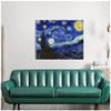 A&T ARTWORK The Starry Night by Vincent Van Gogh. The World Classic Art Reproductions, Giclee Canvas Prints Wall Art for Home Decor,30X36x1.5 inches view 3