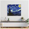 A&T ARTWORK The Starry Night by Vincent Van Gogh. The World Classic Art Reproductions, Giclee Canvas Prints Wall Art for Home Decor,30X36x1.5 inches view 4
