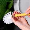 NIUBB Toilet Brush and Holder Exquisite Plastic Toilet Brush Thick Brush Head Household Cleaning Toilet Brush Simple and Practical Deep Cleaning Every Corner (Color : B) view 4
