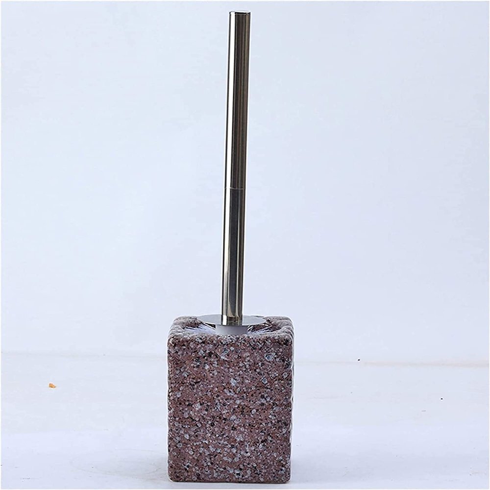 NIUBB Toilet Brush and Holder Ceramic Toilet Brush Marble Pattern Set Bathroom Household Toilet Brush Long Handle All-Round Cleaning Toilet Bowl Brush Deep Cleaning Every Corner (Color : B)