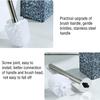 NIUBB Toilet Brush and Holder Ceramic Toilet Brush Marble Pattern Set Bathroom Household Toilet Brush Long Handle All-Round Cleaning Toilet Bowl Brush Deep Cleaning Every Corner (Color : B) view 4