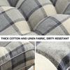 ZIBENE Seat Cushions for Office Chairs Extra Thick, Chair Pillows Seat Cushions for Dining Room, Durable Thick Linen Seat Pads 8cm/3.2in Thick Filling, Anti-Deformation for Desk Chair, Dorm Dark Grey view 3