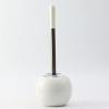 NIUBB Toilet Brush and Holder Toilet Brush and Holder Set Ceramics Bathroom BristlesCleaning Bowl Brush Kit with Tweezers White Black Deep Cleaning Every Corner (Color : D) view 1