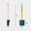 NIUBB Toilet Brush and Holder Toilet Brush and Holder Silicone Bristles Toilet Bowl Cleaner Brush Non-Slip Long Handle Floor Standing Holder&Wall Mounted Without Drilling Deep Cleaning Every Corner view 2