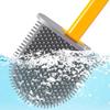 NIUBB Toilet Brush and Holder Toilet Brush and Holder Silicone Bristles Toilet Bowl Cleaner Brush Non-Slip Long Handle Floor Standing Holder&Wall Mounted Without Drilling Deep Cleaning Every Corner view 3