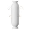 19.25 in Tall Decorative White Metal Floor Vase with 2 Gold Handles - Elegant Handcrafted Chic Vessel for Entryway, Living Room, or Dining Room - Modern Home Decor Accent - Tall Floor Standing Vase view 3