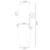 19.25 in Tall Decorative White Metal Floor Vase with 2 Gold Handles - Elegant Handcrafted Chic Vessel for Entryway, Living Room, or Dining Room - Modern Home Decor Accent - Tall Floor Standing Vase view 4