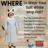Nicky Bigs Novelties Adult White Mob Hat - Granny Bonnet Mop Hats - Colonial Pilgrim Pioneer Cap - Halloween Christmas Costume Accessory, One Size view 4