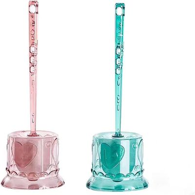 NIUBB Toilet Brush and Holder Toilet Brushes with Long Handle and Holder Home Toilet Bowl Cleaner Brush with Toilet Holder Bathroom Toilet Bowl Brush Set Compact Storage Deep Cleaning Every Corner
