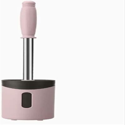 NIUBB Toilet Brush and Holder Toilet Brush Household Stainless Steel Long Handle Silicone Toilet Brush Bathroom Cleaning Brush with Holder Deep Cleaning Every Corner (Color : C)