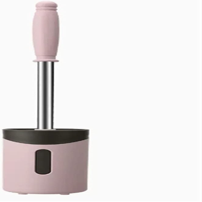 NIUBB Toilet Brush and Holder Toilet Brush Household Stainless Steel Long Handle Silicone Toilet Brush Bathroom Cleaning Brush with Holder Deep Cleaning Every Corner (Color : C)