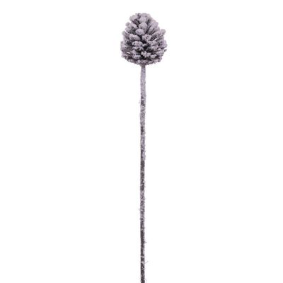 Vickerman 718070-27" Artificial Glitter Snow Pinecone (4 pack) (FNT220527)