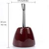 NIUBB Toilet Brush and Holder Toilet Brush Plastic Plating Handle Hidden Compact Toilet Brush Bright Glazed Ceramic BaseToilet Brush for Bathroom Restroom Deep Cleaning Deep Cleaning Every Corner view 2