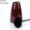 NIUBB Toilet Brush and Holder Toilet Brush Plastic Plating Handle Hidden Compact Toilet Brush Bright Glazed Ceramic BaseToilet Brush for Bathroom Restroom Deep Cleaning Deep Cleaning Every Corner view 3