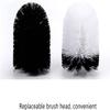 NIUBB Toilet Brush and Holder Toilet Brush Plastic Plating Handle Hidden Compact Toilet Brush Bright Glazed Ceramic BaseToilet Brush for Bathroom Restroom Deep Cleaning Deep Cleaning Every Corner view 4