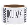 White Farmhouse Style Christmas Holiday Gift Tag Stickers 2 x 3 Inch 25 Total Labels view 1