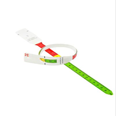 Mid-Upper Arm Circumference MUAC Tape Measure Adults 18+, Pregnant, Postpartum to Evaluate Severe Malnutrition, Color Coded with End Insert, Plastic (Pack of 50)