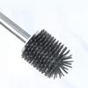 NIUBB Toilet Brush and Holder Punch-Free Toilet Brush Simple Design Household Toilet Cleaning Brush Wall-Mounted Toilet Brush with Base Can Drain Pink Deep Cleaning Every Corner (Color : C) view 3
