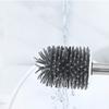 NIUBB Toilet Brush and Holder Punch-Free Toilet Brush Simple Design Household Toilet Cleaning Brush Wall-Mounted Toilet Brush with Base Can Drain Pink Deep Cleaning Every Corner (Color : C) view 4