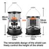 AMOCHO Black Kerosene Stove Heater for Indoor Camping Portable Kerosene HeatersNon Electric Emergency Space HeatersGreat Heat Outputfor Outdoor Camping Hiking 2-3 People view 3