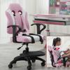 GIZNXBA Kids Task Chair with Arms, Children Study Chair Home Kids Desk Chair, Height Adjustment Child Computer Desk Chair, Ergonomic Backrest Chair for Bedroom School (Color : /Blue White B) view 2
