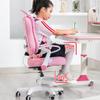 GIZNXBA Kids Desk Chair with Arms, Adjustable Children Study Chair, Home Kids Task Chair, Child Computer Desk Chair with Lift Backrest, Children's Swivel Reading Chair (Color : /Pink) view 2